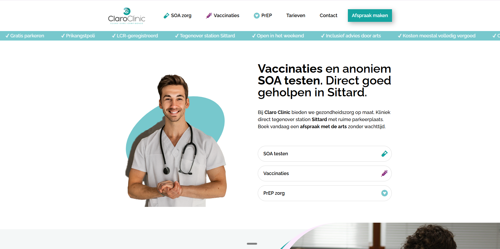 De stockfotografie op de hero van de live homepage